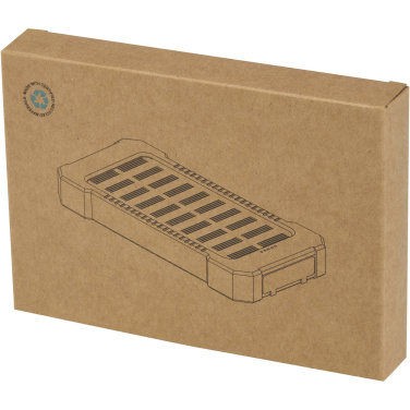 Logotrade promotional giveaway picture of: Altair 5000 mAh 10W recycled plastic rugged solar power bank with built-in torch