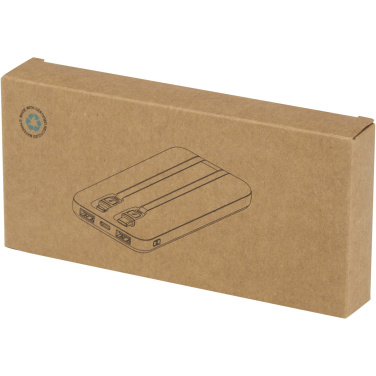 Logotrade promotional merchandise photo of: Adhil 10.000 mAh 10W recycled plastic power bank with 2 built-in cables
