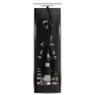 Logotrade business gift image of: SCX.design C51 60W 5-in-1 rPET fast charging cable with display