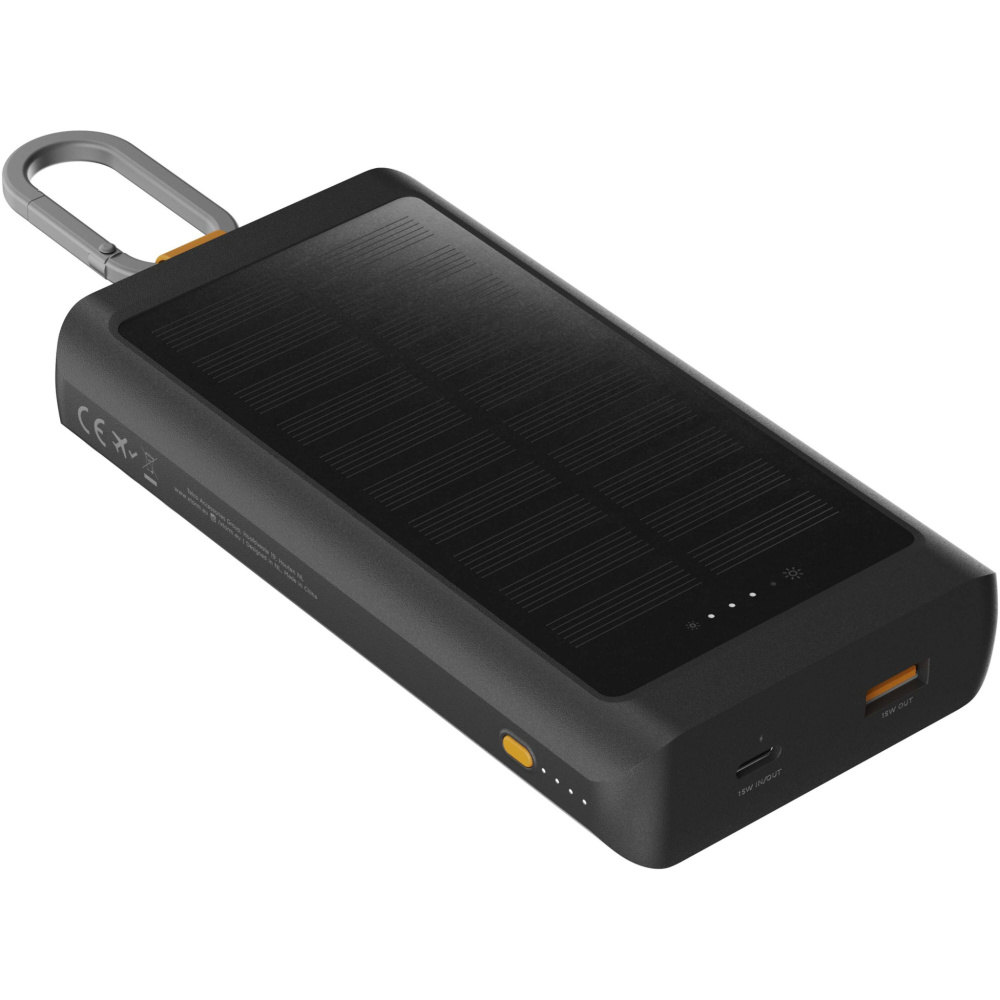 Logotrade promotional merchandise picture of: Xtorm XG2S101 Go2 10.000 mAh 15W solar power bank with light