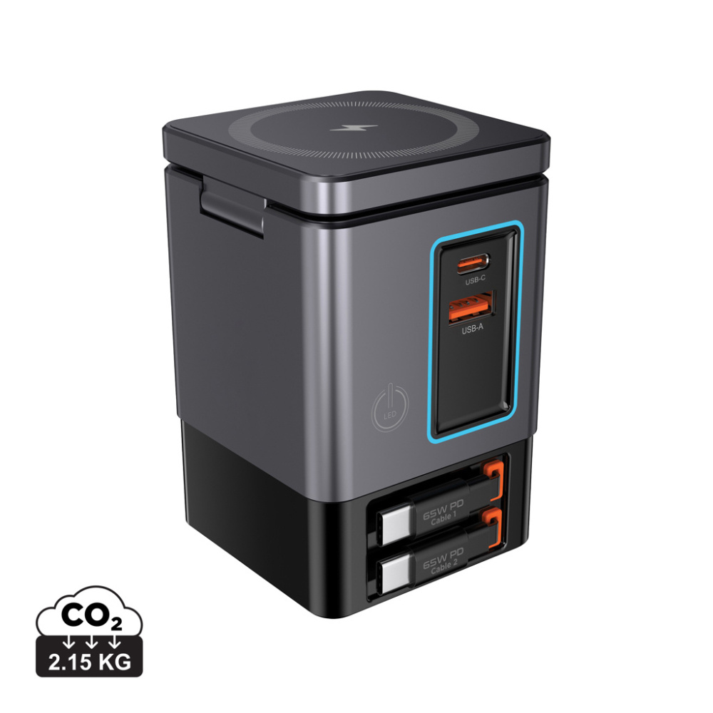Logotrade promotional product picture of: Urban Vitamin Sacramento 105W GAN charger+retractable cables