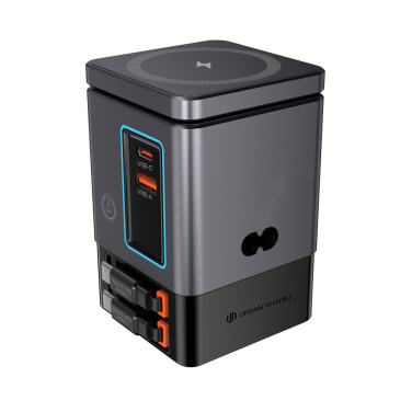 Logo trade corporate gifts image of: Urban Vitamin Sacramento 105W GAN charger+retractable cables