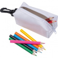 Case with Colored Pencils CARLTON, white