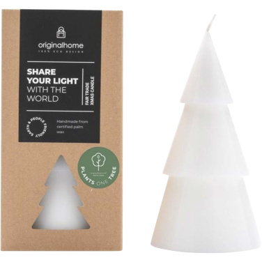 Logo trade business gift photo of: Originalhome Xmas tree candle - L