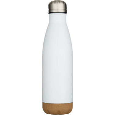 Logo trade promotional merchandise image of: Cove 500 ml double wall vacuum insulated stainless steel water bottle with cork details