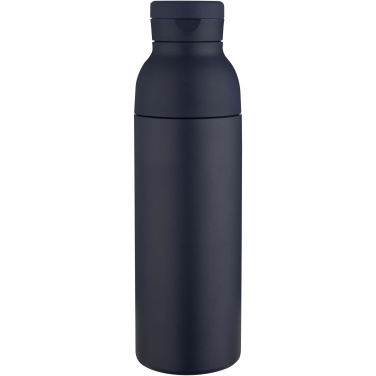Logo trade advertising products image of: Illuminate 650 ml RCS recycled double wall stainless steel water bottle with 3-piece lid set