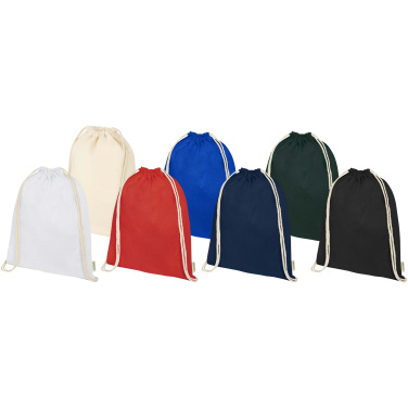 Logotrade promotional items photo of: Odisha 140 g/m² OCS organic drawstring bag 5L
