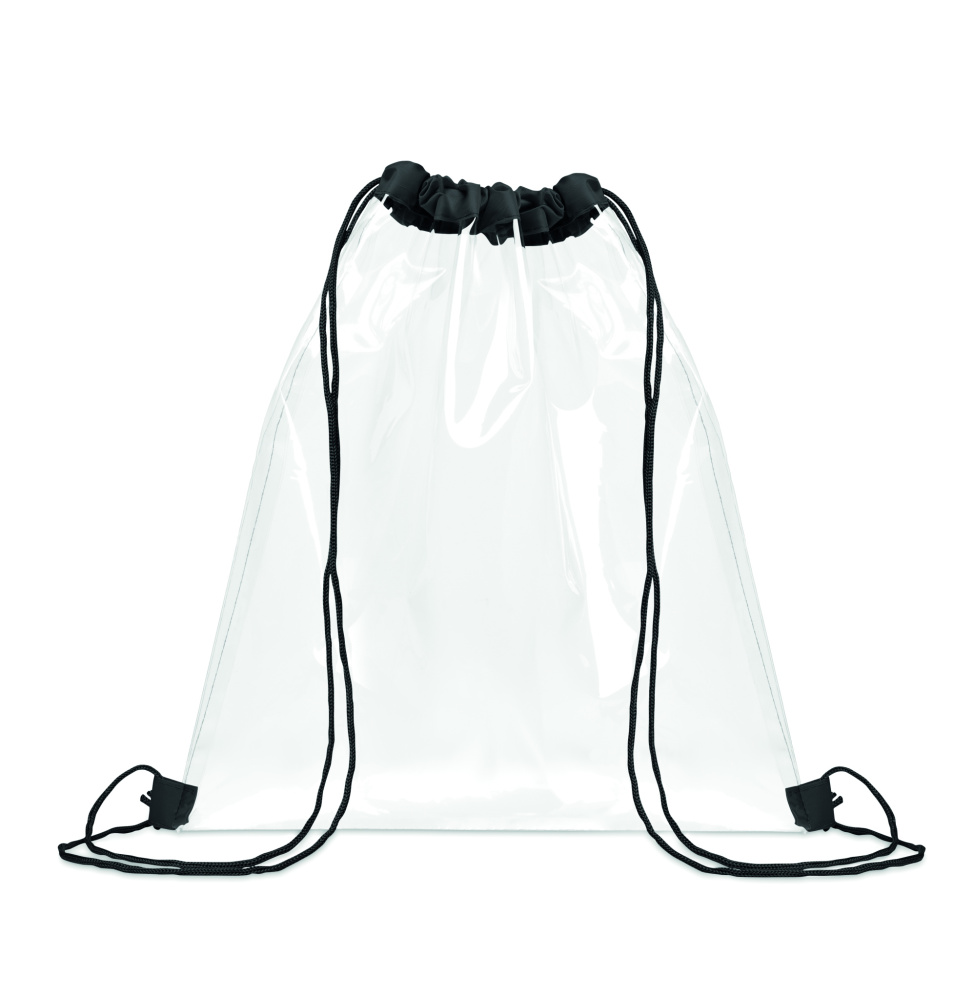 Logo trade promotional product photo of: Transparent drawstring bag