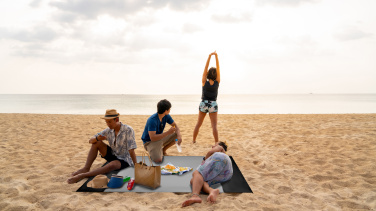 Logo trade promotional giveaways picture of: Lightweight large beach mat
