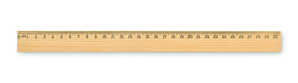 Logo trade promotional product photo of: Wooden ruler 30cm