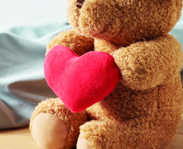 Logotrade promotional merchandise photo of: Teddy bear with heart 23cm