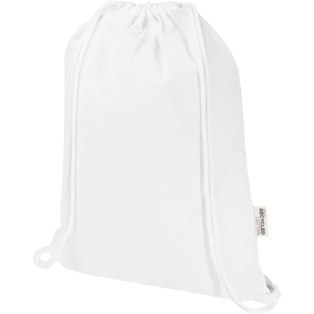 Logo trade promotional gifts picture of: Peru Blend 180 g/m² GRS recycled drawstring bag 5L