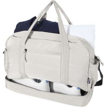 Logo trade promotional items picture of: Puffer GRS recycled duffel bag with insulated bottom 30L