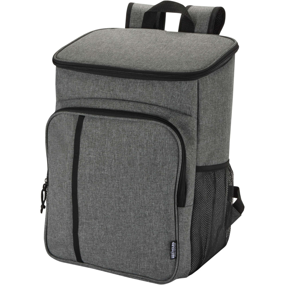 Logo trade corporate gift photo of: Tundra GRS recycled picnic cooler backpack with cutlery set 20L