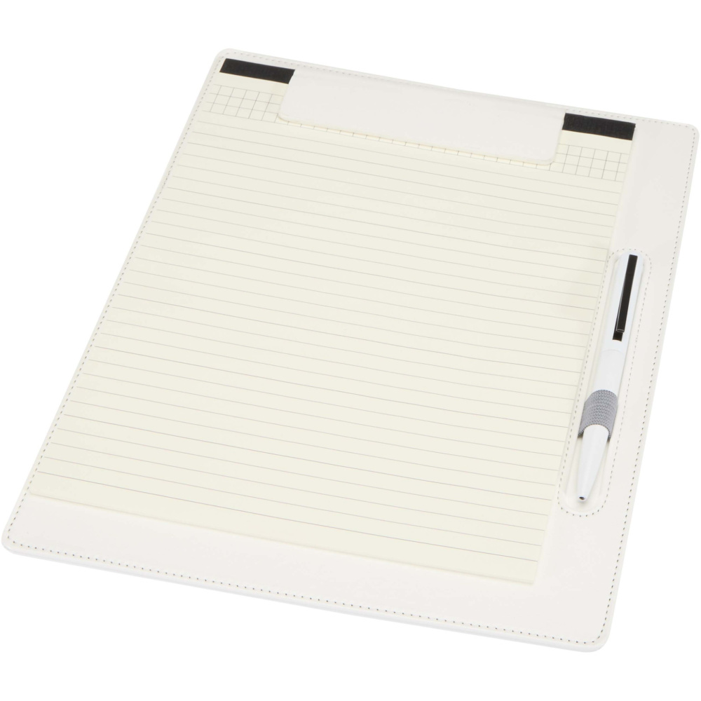 Logo trade promotional merchandise picture of: Clast A4 clipboard with magnetic closure and RCS recycled ballpoint pen (black ink)