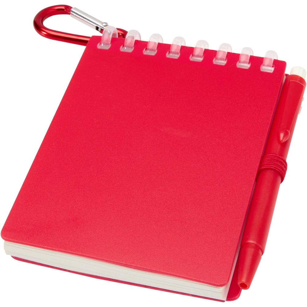 Logotrade promotional merchandise photo of: Lig Mini recycled outdoor soft cover notebook and ballpoint pen set (black ink)