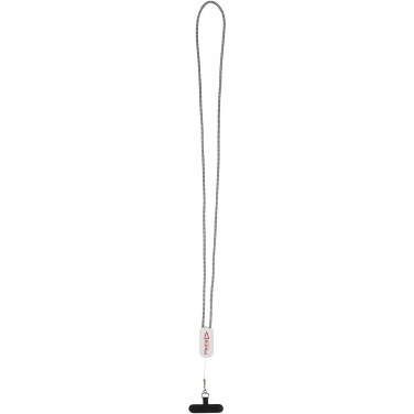 Logotrade advertising product image of: Anser recycled plastic smartphone lanyard with 27W 5-in-1 built-in cable