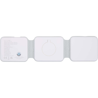 Logotrade promotional gift picture of: Armus 3-in-1 15W recycled plastic foldable wireless charger