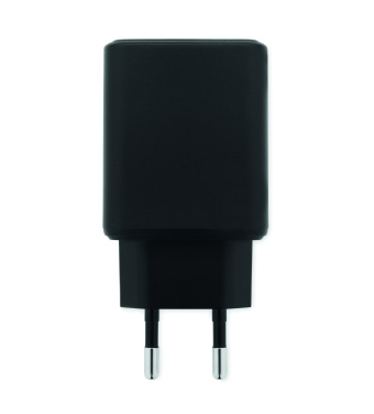 Logo trade promotional giveaways image of: EU 2-pole wall adapter/charger