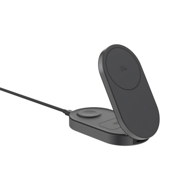 Logo trade promotional gifts image of: Quantum ultra-fast 3-in-1 25W Foldable Wireless Charger