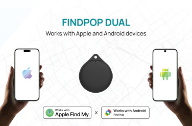 Logotrade promotional gift image of: Findpop Dual RCS recycled plastic item finder IPX5
