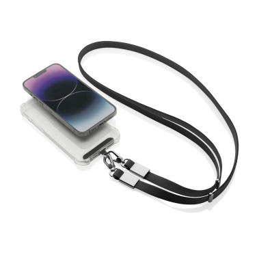 Logotrade promotional merchandise image of: Nivo RCS recycled PET Crossbody lanyard