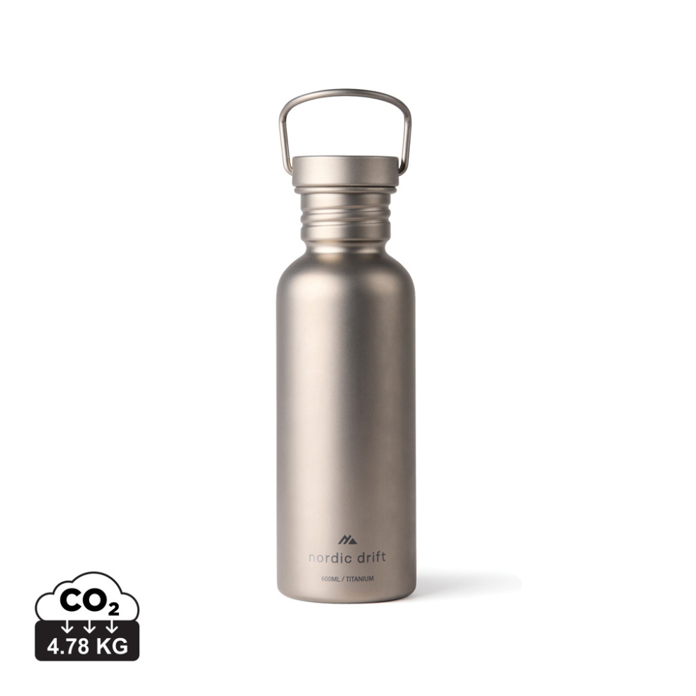 Logotrade promotional merchandise picture of: Nordic Drift Trail Ultra Light Titanium 600ml Water Bottle