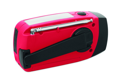 Logo trade promotional merchandise picture of: Portable radio SOS with LED torch