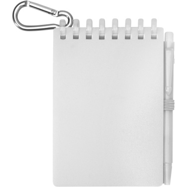 Logotrade promotional giveaway image of: Lig Mini recycled outdoor soft cover notebook and ballpoint pen set (black ink)