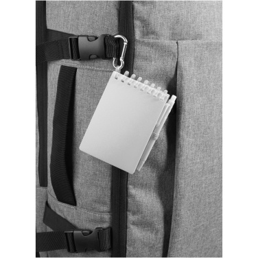 Logo trade promotional gifts picture of: Lig Mini recycled outdoor soft cover notebook and ballpoint pen set (black ink)