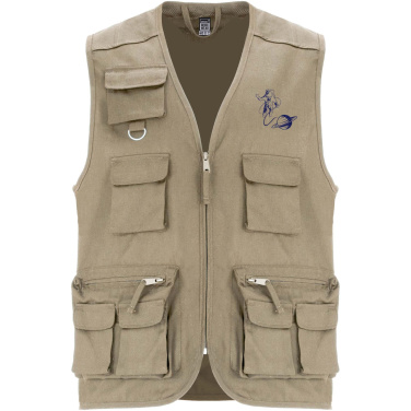 Logo trade promotional merchandise picture of: Venera 200 g/m2 v-neck multi-pocket workwear vest