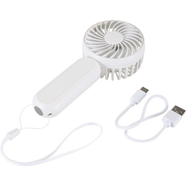 Logo trade promotional item photo of: Aervia recycled plastic portable fan