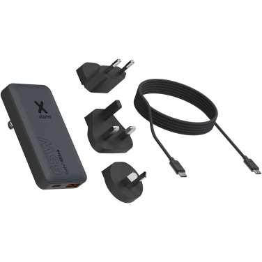 Logotrade promotional merchandise image of: Xtorm 65W fast travel charger with cable and travel case set
