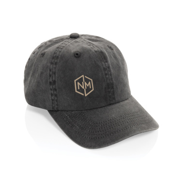 Logo trade promotional giveaways picture of: BEAU AWARE™ Washed 6 panel 270gsm cotton twill cap