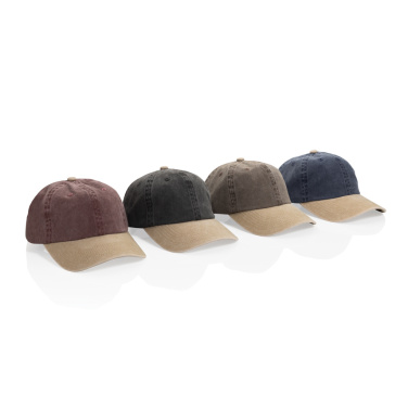 Logotrade promotional product picture of: BEAU AWARE™ Washed 6 panel 270gsm cotton twill two tone cap