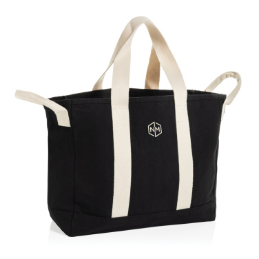 Logo trade promotional merchandise photo of: BEAU AWARE™ Beach bag 400gsm recycled canvas, with side hand