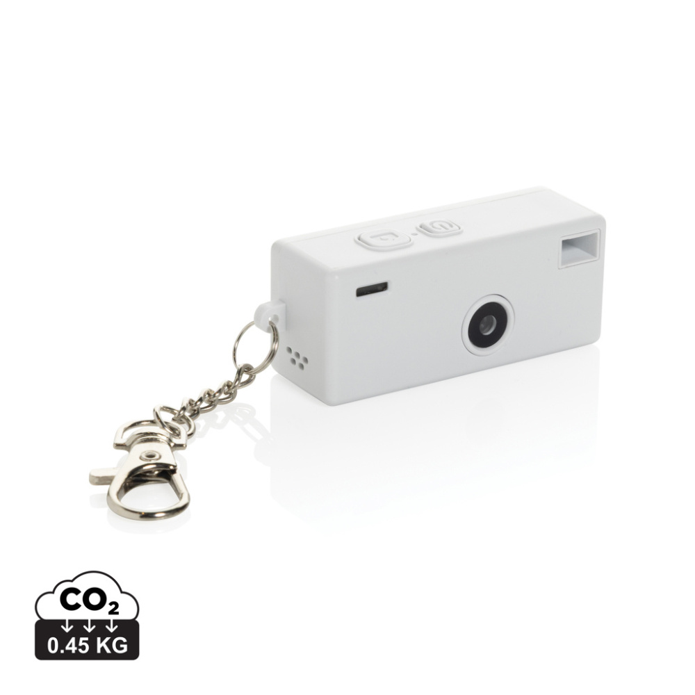 Logo trade promotional items picture of: Cliq it RCS recycled Keychain Camera