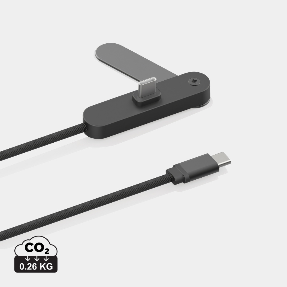 Logo trade corporate gifts picture of: Aluvia RCS 65W PD Cable with adjustable phone stand