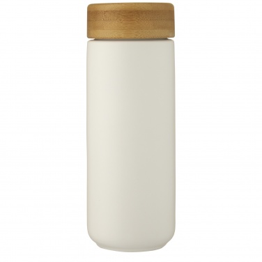 Logotrade ärikingi foto: Lumi 300 ml keraamiline termoskruus bambusest kaanega
