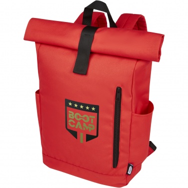 Logotrade reklaamtoote foto: Byron 15,6" GRS RPET rull-top seljakott 18L