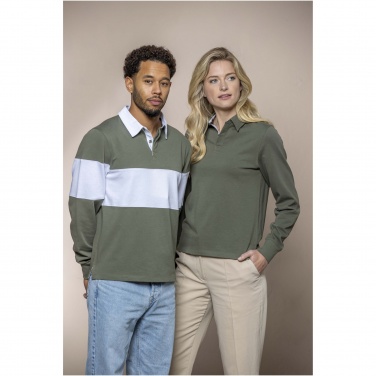 Logo trade ärikingituse pilt: Clyde unisex orgaaniline ragbi polo dressipluus