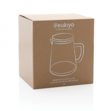 Logotrade ärikingitused pilt: Ukiyo borosilikaatklaasist karahvin bambusest kaanega 1,2L
