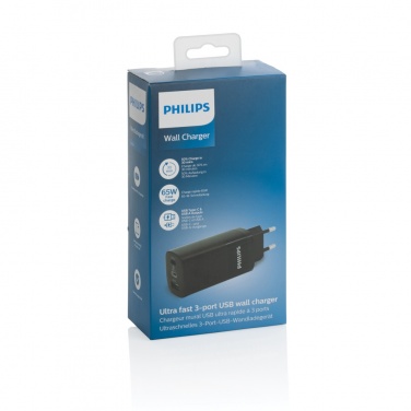 Logotrade reklaamkingitused pilt: Philipsi 65 W ülikiire PD 3-pordiline USB seinalaadija