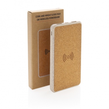 Logo trade firmakingid foto: Korgi- ja nisukõrrega 8000 mAh 5W juhtmevaba akupank