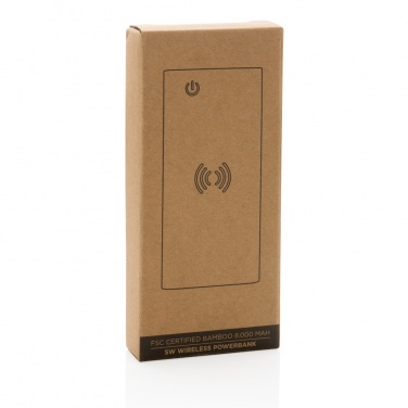 Logotrade ärikingi foto: Bambusest 8000 mAh 5W juhtmevaba akupank