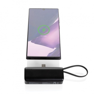 Logotrade reklaamtoote foto: Powerlink RCS rplastic 3000 mah powerbank USB C pistik