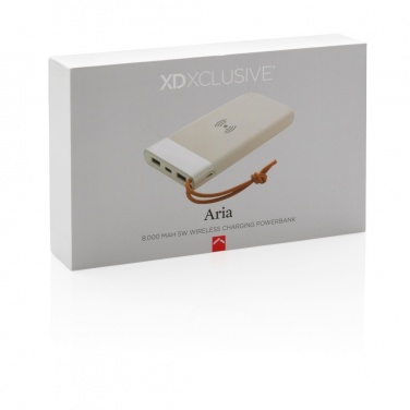 Logotrade meened pilt: Aria 8000 mAh 5W juhtmevaba laadimise akupank