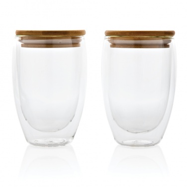 Logotrade ärikingitused pilt: Klaaside komplekt bambusest kaanega 350 ml