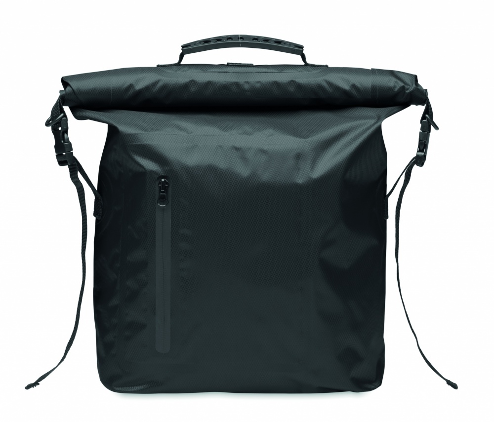 Logotrade firmakingi foto: RPET veekindel rolltop kott