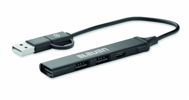 Logotrade reklaamtoote foto: USB 4 pordiga jaotur 19 cm